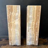 Handmade Pair of Onyx Table Lamps | Luxury Bedside Table Lamp | High End Bedside Decor | Modern Elegant Home Lighting | Earthy Decor