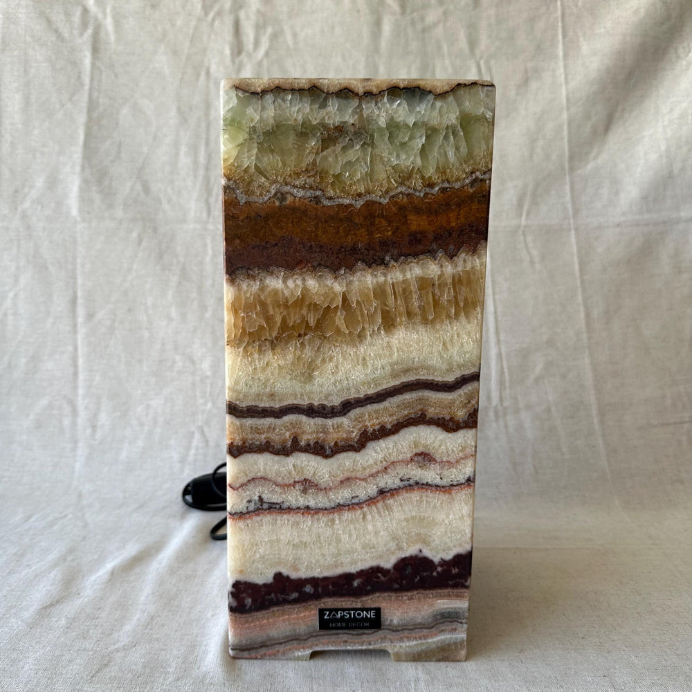 Onyx Table Lamp | Luxury Bedside Table Lamp | High End Housewarming Gift | Healing Crystal Decor