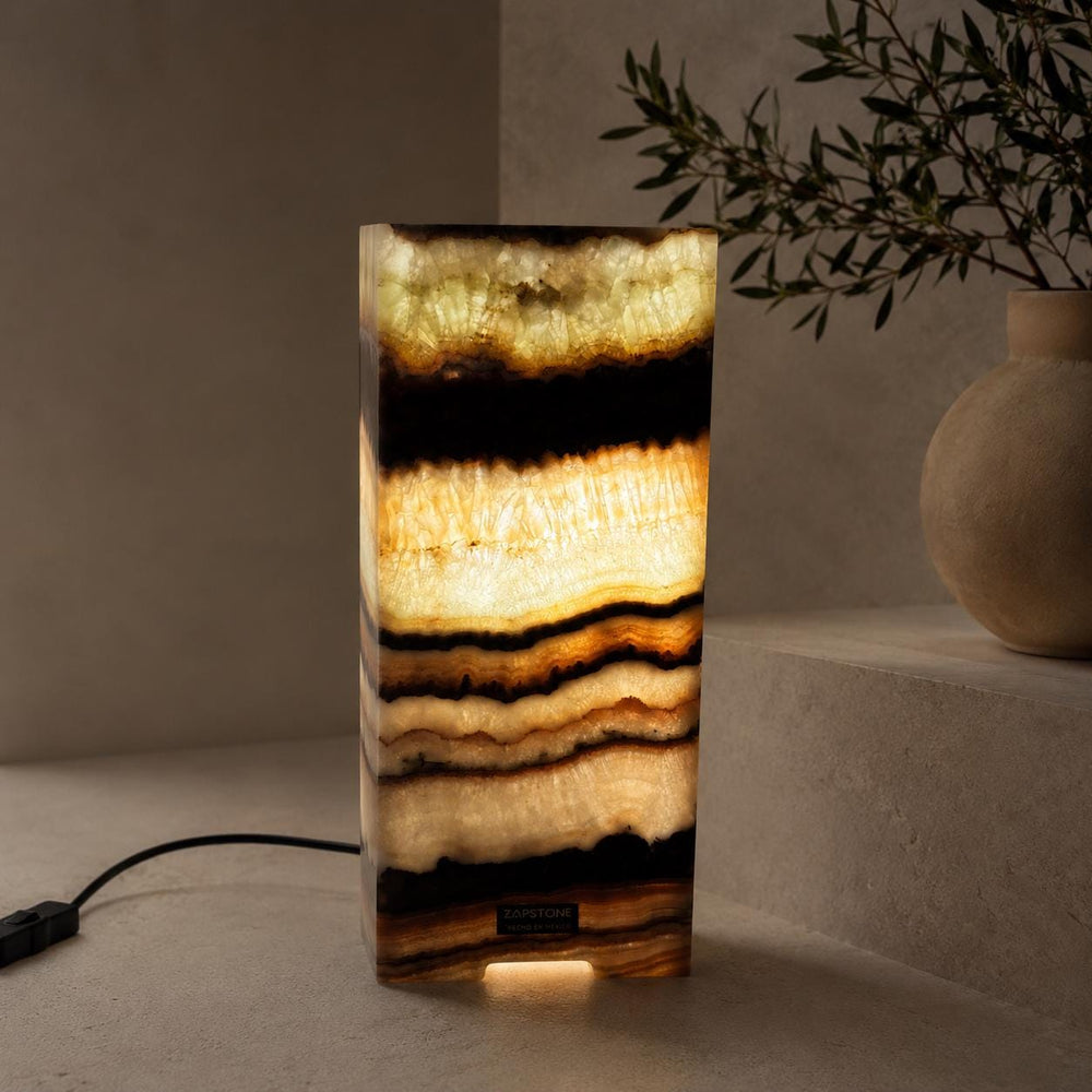 Onyx Table Lamp | Luxury Bedside Table Lamp | High End Housewarming Gift | Healing Crystal Decor