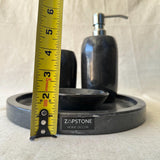Black Marble Bathroom Set – 4 Piece Handmade Luxury Bath Accessories, Soap Dispenser, Tray, Toothbrush Holder, Soap Dish/Jewelry Dish