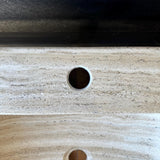 Travertine Stone Vanity Top | Natural Rock Bathroom Sink | Handmade Modern Vanity Basin | One of a Kind Stone Sink | Wabi Sabi