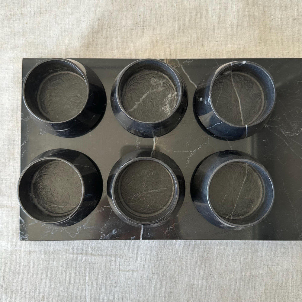Black Marble Tequila Set | Handmade Mezcalero Set, Luxury Stone Shot Glass Set, Bar Decor, Unique Gift for Him