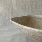 Luxury Marble or Travertine Bowl – Irregular Natural Stone Centerpiece | Handmade Matte Decorative Bowl