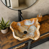 Green Onyx Stone Vessel Sink, Handmade Natural Onyx Countertop Sink, Luxury Modern Vanity Basin, Unique Marble Sink, High End Bathroom Decor