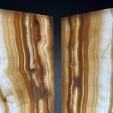Handmade Pair of Onyx Table Lamps | Luxury Bedside Table Lamp | High End Bedside Decor | Modern Elegant Home Lighting | Earthy Decor