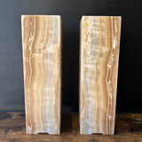 Handmade Pair of Onyx Table Lamps | Luxury Bedside Table Lamp | High End Bedside Decor | Modern Elegant Home Lighting | Earthy Decor
