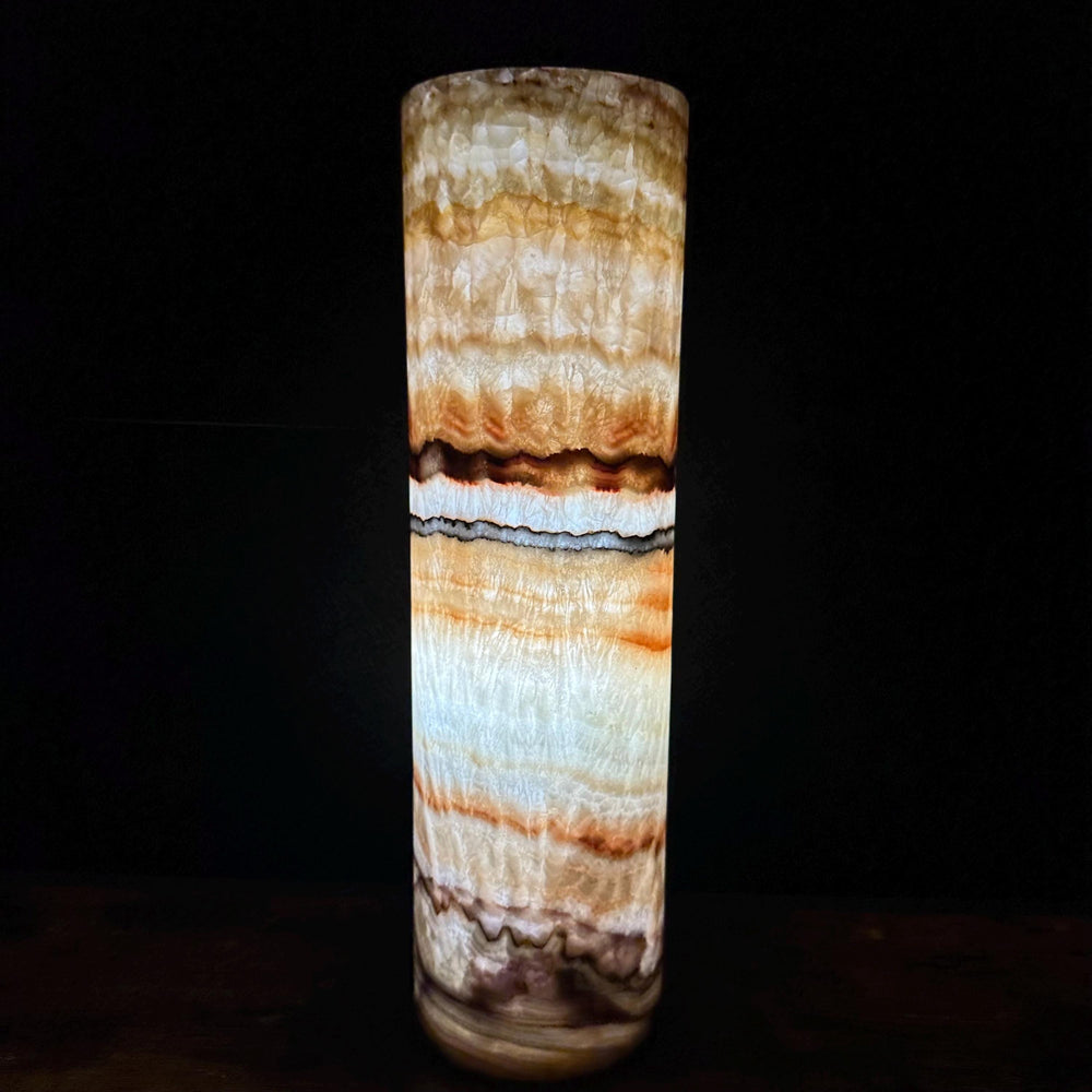 Handmade Onyx Table Lamp | Luxury Bedside Table Lamp | High End Housewarming Gift | Healing Crystal Decor