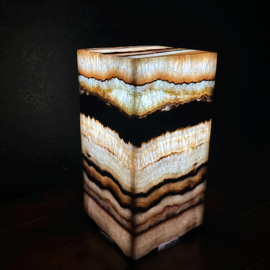 Onyx Table Lamp | Luxury Bedside Table Lamp | High End Housewarming Gift | Healing Crystal Decor