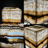 Onyx Table Lamp | Luxury Bedside Table Lamp | High End Housewarming Gift | Healing Crystal Decor