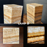 Onyx Table Lamp | Luxury Bedside Table Lamp | High End Housewarming Gift | Healing Crystal Decor