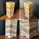 Onyx Table Lamp | Luxury Bedside Table Lamp | High End Housewarming Gift | Healing Crystal Decor