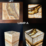 Onyx Table Lamp | Luxury Bedside Table Lamp | High End Housewarming Gift | Healing Crystal Decor