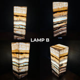 Onyx Table Lamp | Luxury Bedside Table Lamp | High End Housewarming Gift | Healing Crystal Decor