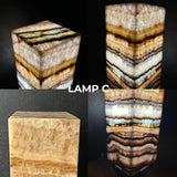 Onyx Table Lamp | Luxury Bedside Table Lamp | High End Housewarming Gift | Healing Crystal Decor