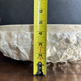 Handmade Travertine Stone Vessel Sink | Natural Rock Bathroom Sink | Rustic Modern Vanity Basin | One of a Kind Stone Sink | Wabi Sabi