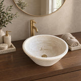 Handmade Travertine Stone Vessel Sink | Natural Rock Bathroom Sink | Modern Vanity Basin | One of a Kind Sink | Wabi Sabi