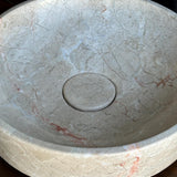 Handmade Beige Marble Vessel Sink | Natural Stone Bathroom Sink | Luxury Vanity Basin | Wabi Sabi