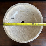 Handmade Travertine Stone Vessel Sink | Natural Rock Bathroom Sink | Modern Vanity Basin | One of a Kind Sink | Wabi Sabi