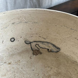 Travertine Round Vessel Sink, Natural Handcrafted Stone Bathroom Basin, Luxury Modern Vanity Sink
