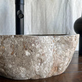 River Stone Sink | Luxury Handmade Natural Stone Over the Counter Sink