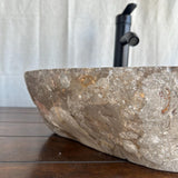 River Stone Sink | Luxury Handmade Natural Stone Over the Counter Sink
