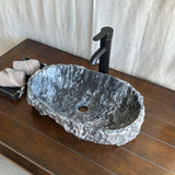 Gray Rustic Marble Stone Sink | Handmade & Natural | Luxury