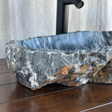 Gray Rustic Marble Stone Sink | Handmade & Natural | Luxury
