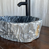 Gray Rustic Marble Stone Sink | Handmade & Natural | Luxury