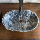 Gray Rustic Marble Stone Sink | Handmade & Natural | Luxury